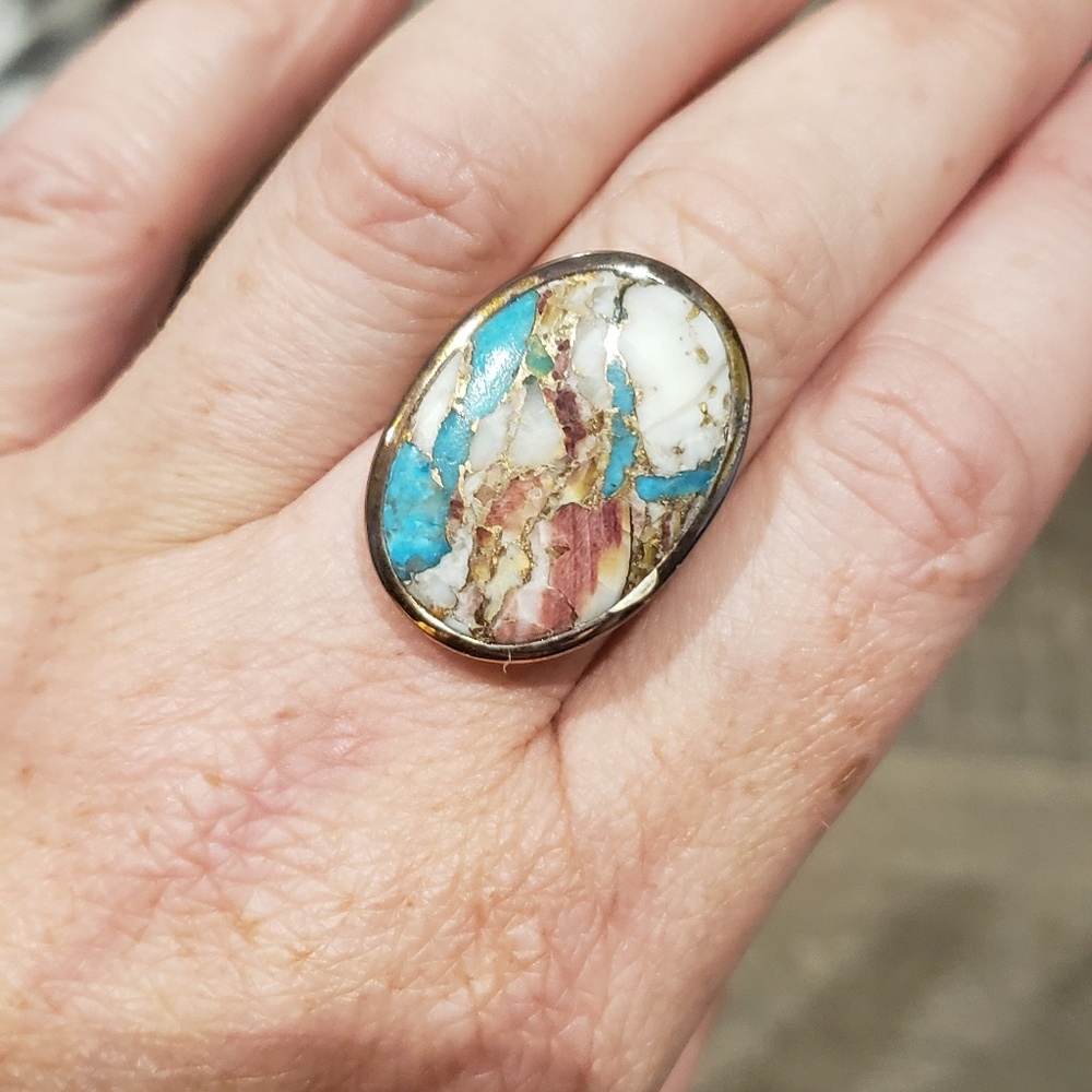 Kingman Turquoise Ring Size 8